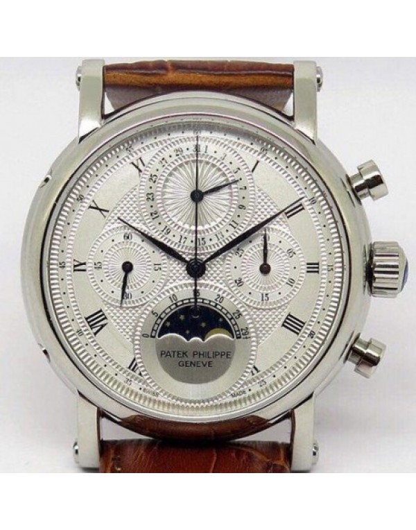 Replica Patek Philippe Moonphase Chronograph Stain...