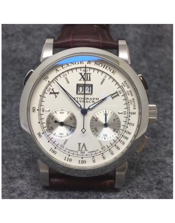 Replica A. Lange & Sohne Datograph Flyback BM Stainless Steel White Dial Swiss Lemania