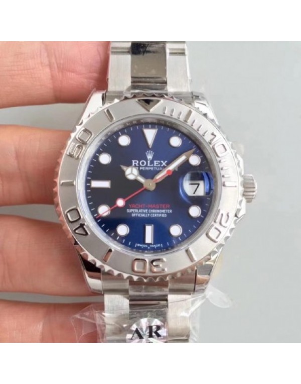 Replica Rolex Yacht-Master 37 268622 AR Stainless Steel 904L Blue Dial Swiss 3135