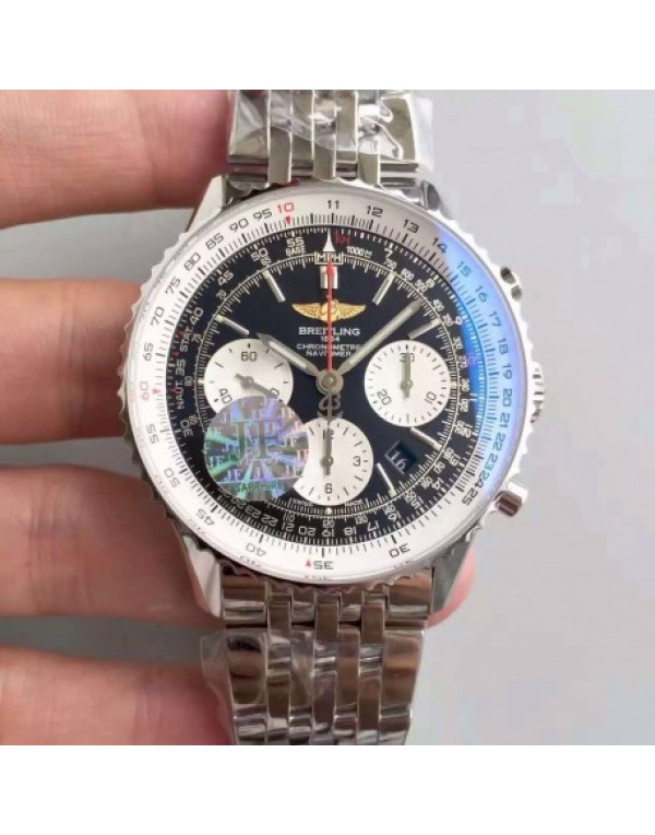 Replica Breitling Navitimer 01 AB0121211B1A1 JF Stainless Steel Black Dial Swiss 7750