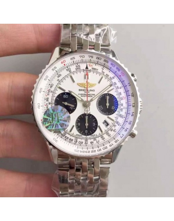 Replica Breitling Navitimer 01 AB0121211G1A1 JF Stainless Steel White Dial Swiss 7750
