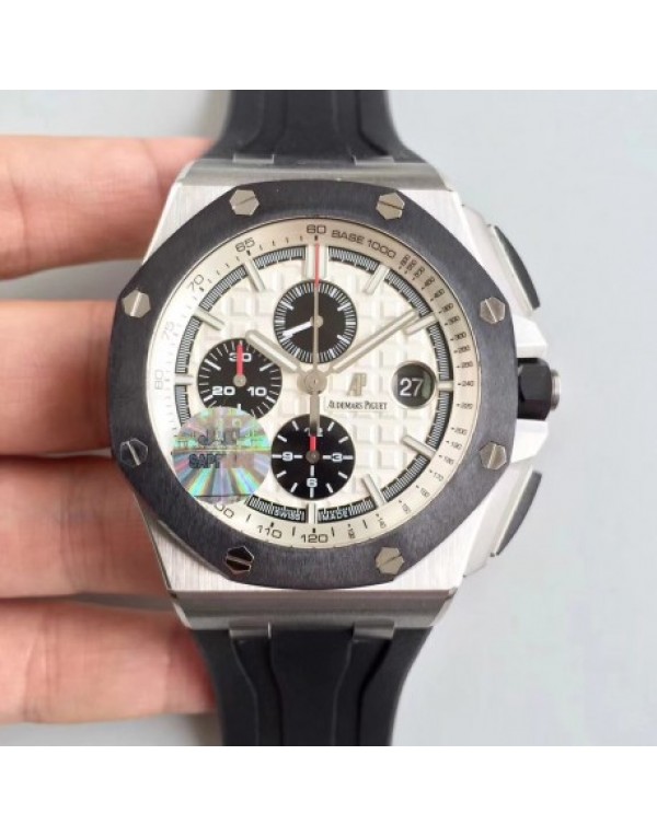 Replica Audemars Piguet Royal Oak Offshore 26400SO.OO.A002CA.01 JF V2 Stainless Steel White Dial Swiss 3126